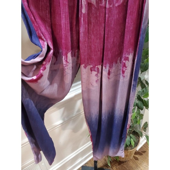 Mina Collection Womens Multicolor Tie Dye 100% Rayon Pull On Harem Pant M - Picture 5 of 13